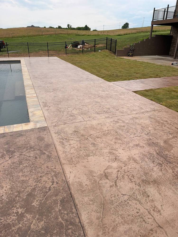 Stamped decorative concrete by Dubon Concrete in Knoxville, TN