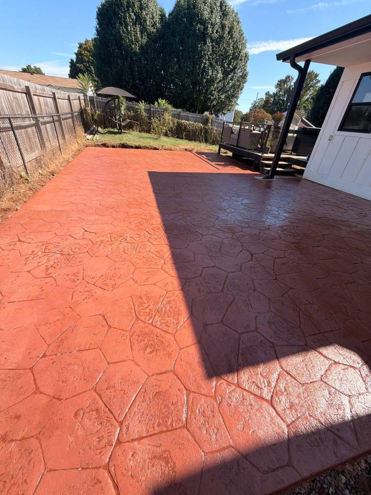 Stamped decorative concrete by Dubon Concrete in Knoxville, TN