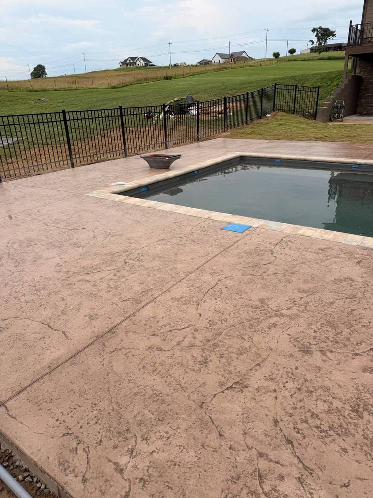 Stamped decorative concrete by Dubon Concrete in Knoxville, TN