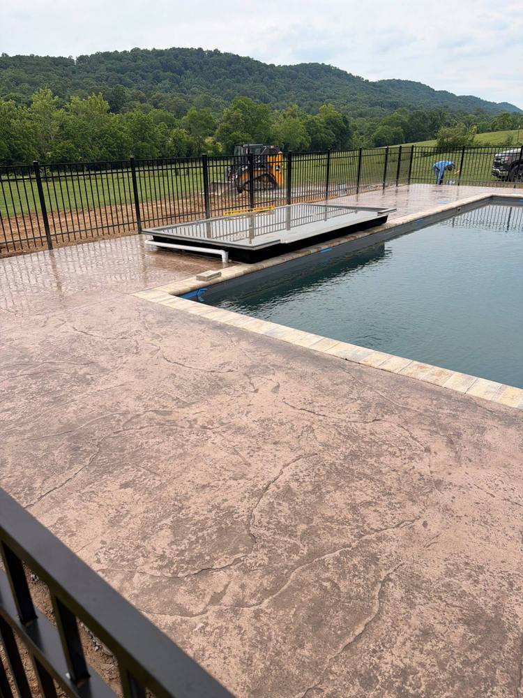 Stamped decorative concrete by Dubon Concrete in Knoxville, TN